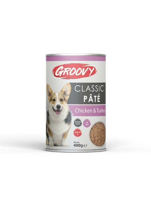GROOVY Canine Classic Pate with Chicken & Turkey 400g